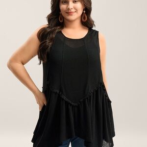 BloomChic Heather Stretchy Sheer High Low Hem Top